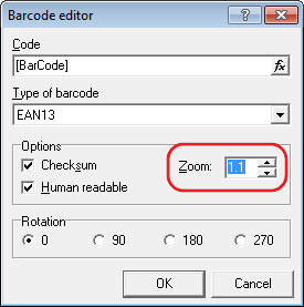 Barcode editor